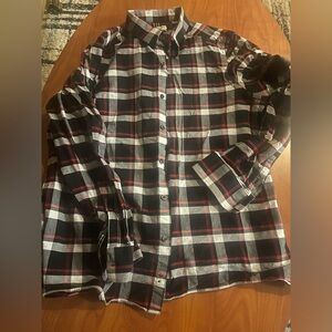 Men's Black and Red Plaid Casual Button Down Shirt